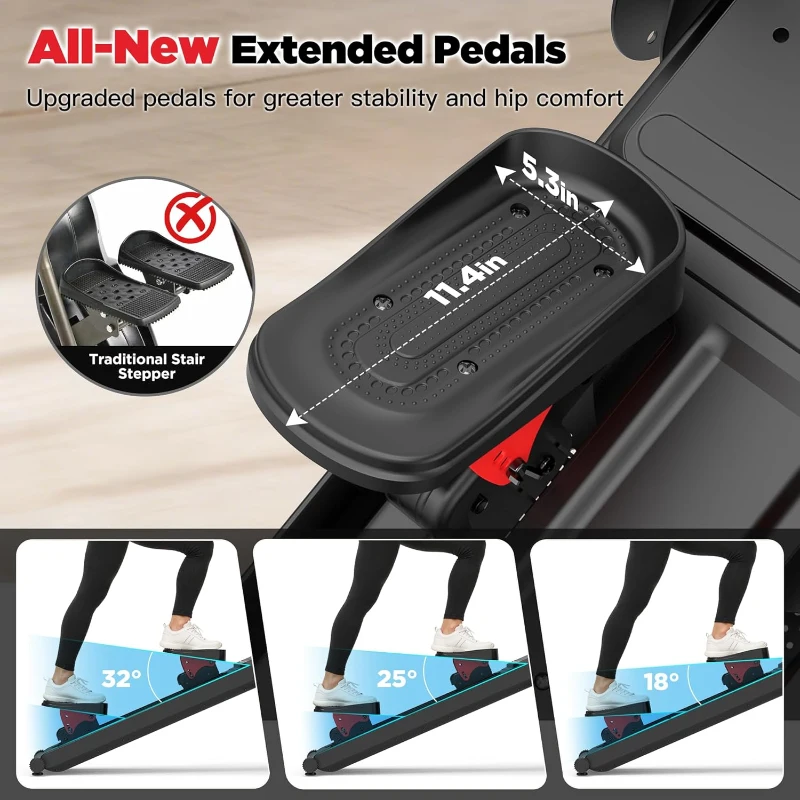 Magnetic Vertical Climber – Adjustable Resistance to 77LB, Foldable Home Stair Stepper with 19"" Stride and 320LB Capacity