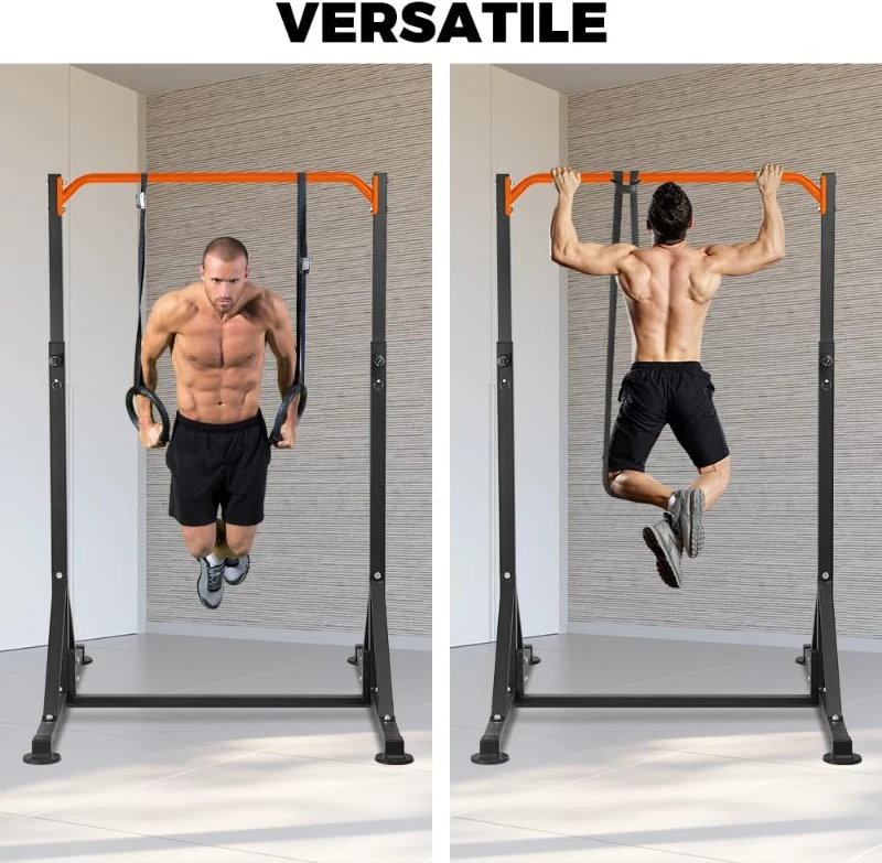 Adjustable Power Tower Pull-Up Station — ONETWOFIT Free-Standing Pullup/Chin-up Bar, Multifunction Strength Trainer for Home & Outdoor — 440 lb Capacity