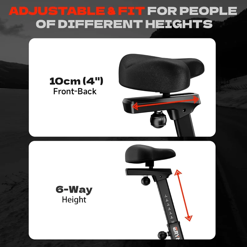 Air Bike with Magnetic & Air Resistance, Dual-Action Fan Bike with APP Connectivity, Dual-Action Handlebars and 350 lb Capacity