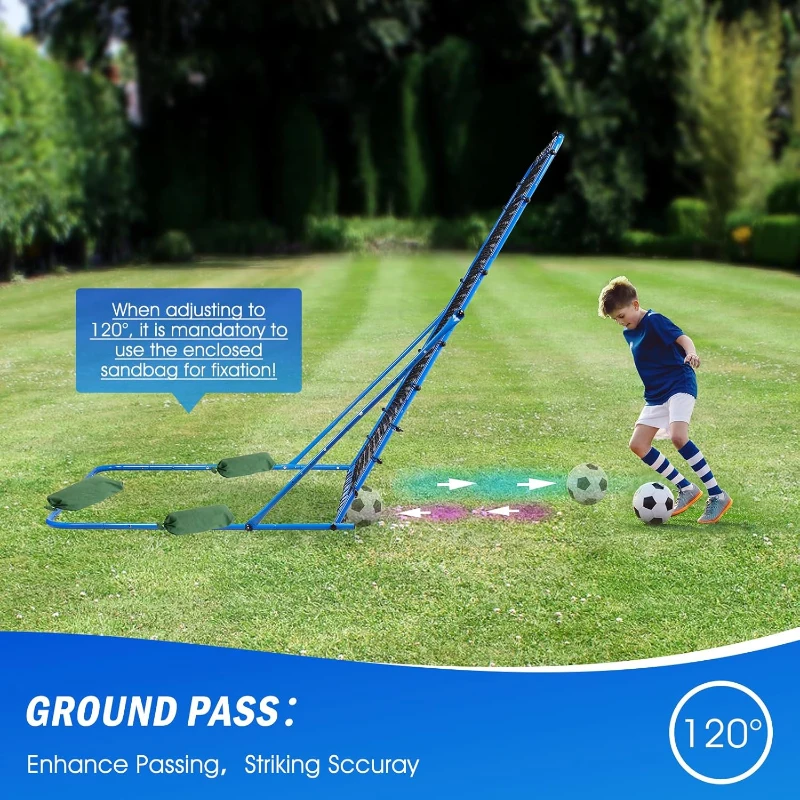 Winthai Soccer Rebounder Net — 7 x 6 ft Quick-Switch Angle Trainer for Control, Passing & Shooting — Easy Setup