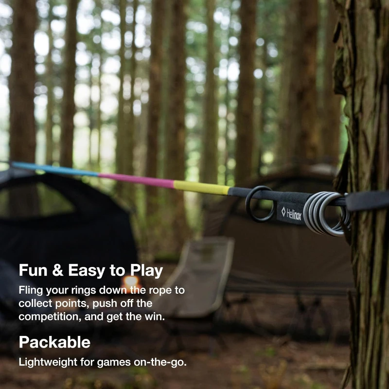 Helinox StringTrees Ultralight Portable Outdoor Shuffleboard Game - Packable Ring-and-Rope Lawn Game