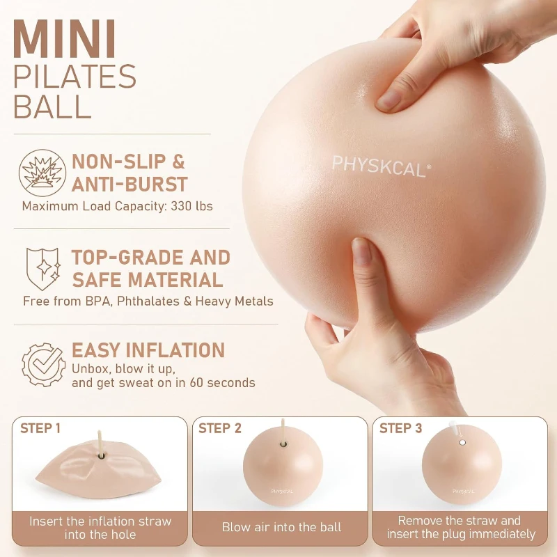 15"" Pilates Ring Kit with Core Ball, 3 Resistance Loops & 2 Flex Bands — Home Mat Pilates Essentials with Large Exercise Poster