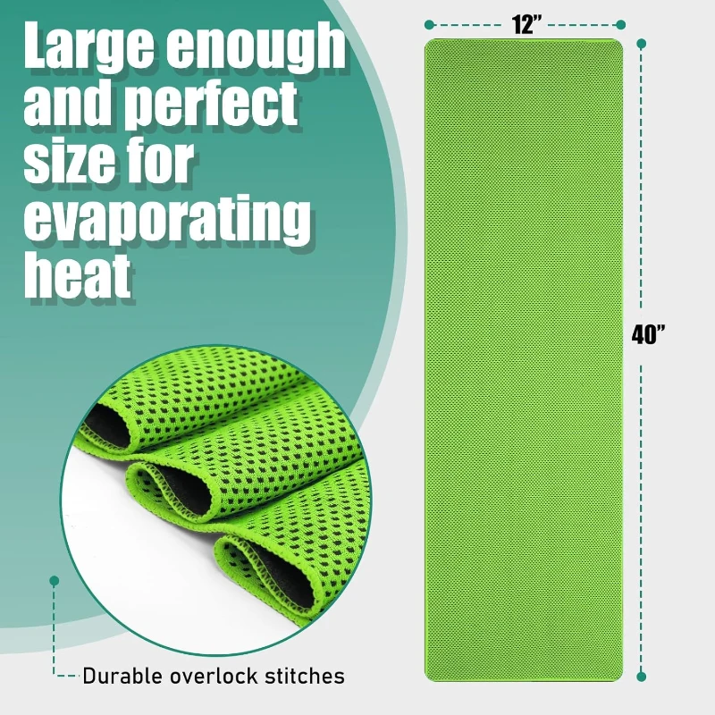 30-Pack Cold Towels 40in x 12in – Neck & Face Cooling Cloths, Bulk Sports Rags for Hot Weather, Running, Soccer, Yoga, Gym, Golf