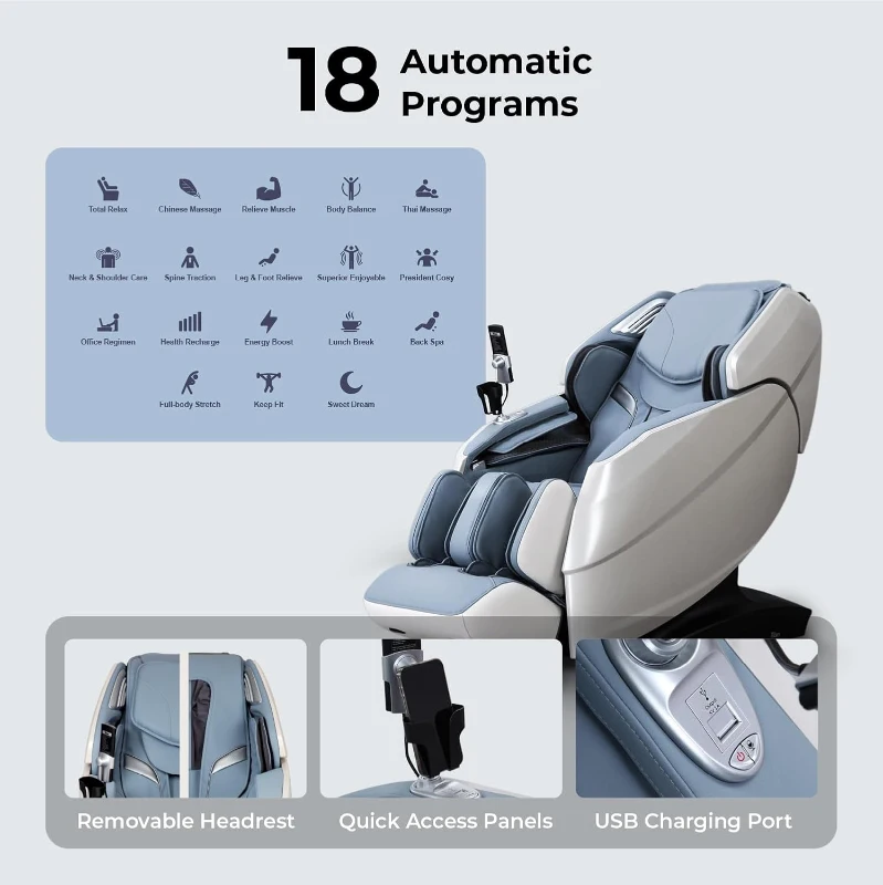 Titan Rejūv 4D Black Full-Body SL-Track Massage Chair with Intelligent Health Detection, AI Series Voice Control, Soothing Heat Therapy, Zero Gravity & Space-Saving Design