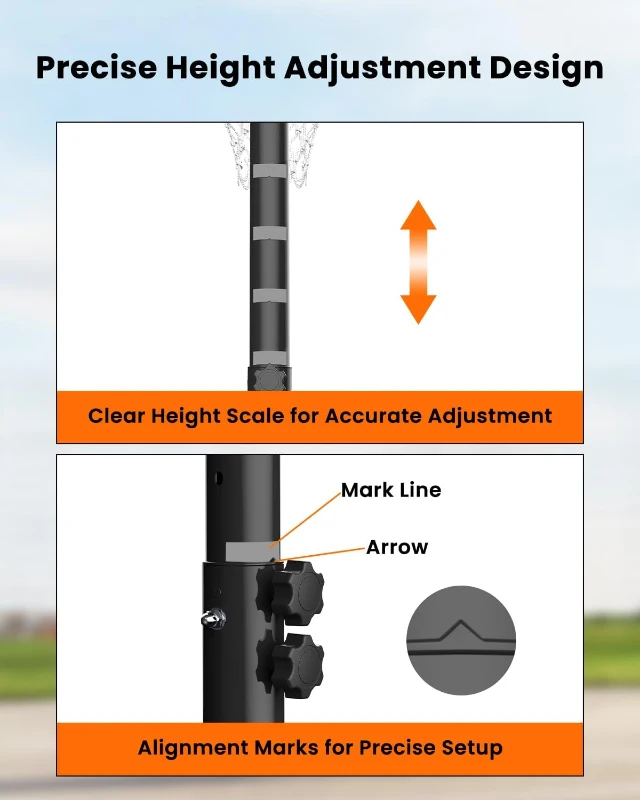IGL Portable Basketball Hoop – 44"" PC Backboard, Height Adjustable 4.28–10 ft, Outdoor/Driveway Goal for Kids, Teens & Adults