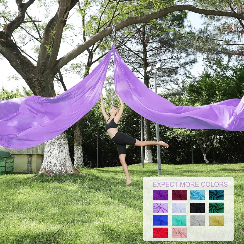 11-Yard Aerial Silks Fabric – Premium 40D Nylon Aerial Yoga Swing & Hammock for Home, Gymnastics, and Performance