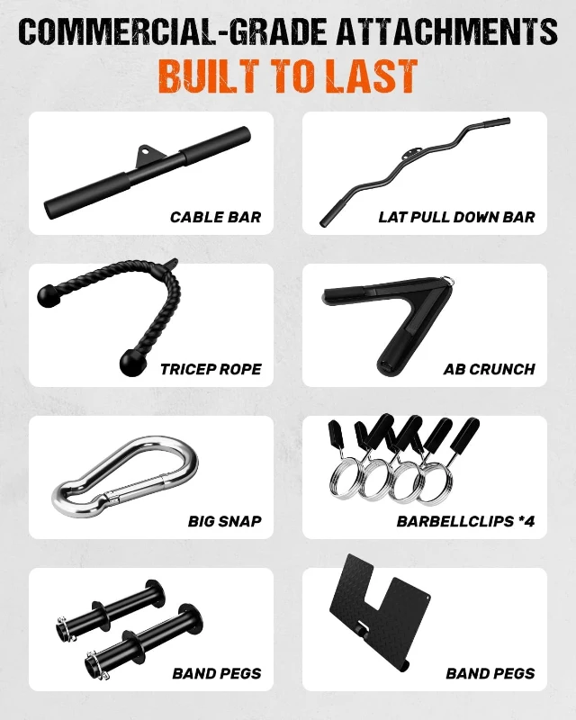 GOIMU LS01 3-in-1 Lat Pulldown & Row Cable Tower with AB Crunch — Home Gym Pulley Station