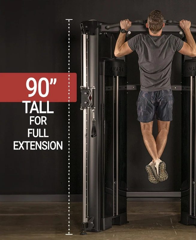 XMARK Functional Trainer with Dual 230 lb Stacks — All-in-One Cable Crossover & Cable Machine for Full-Body Strength Training at Home or Garage Gym