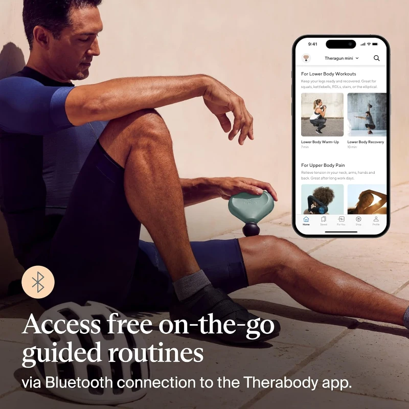 TheraGun Mini (2nd Gen) by Therabody — Compact Percussion Massager with QuietForce Technology, Portable Deep Tissue Treatment (Green)