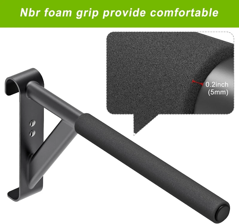 Kipika 2""x2"" Swedish Stall Bar with 1"" Holes - Wall-Mounted Gymnastic Ladder and Pull-Up Trainer with Solid Wood Grips