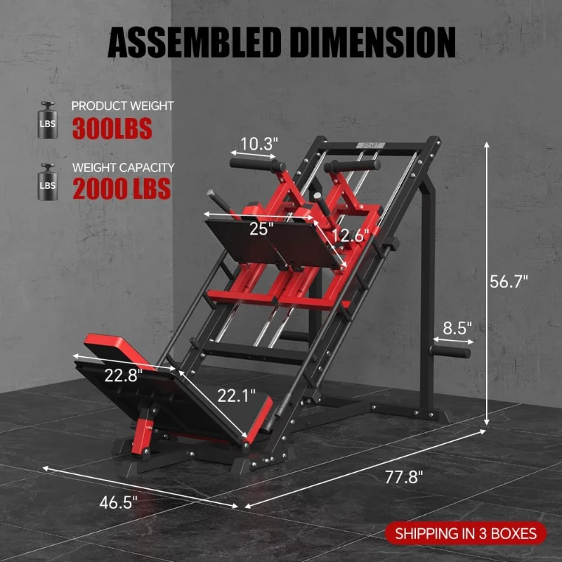 SPART 5-in-1 Iso Leg Press & Hack Squat Machine with Linear Bearings, Calf Raise and Band Pegs — Commercial-Style Lower-Body System