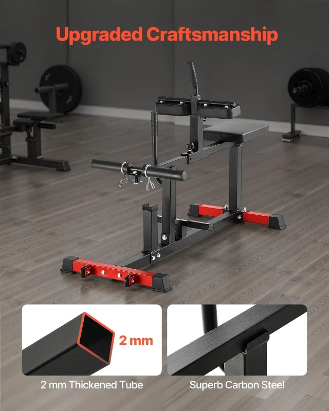 VEVOR Seated Calf Raise Machine, 440 LB Capacity Seated Calf Trainer with Adjustable Pads & Pulley, Heavy-Duty Lower Body Equipment (Fits 1/2"" Weight Plates)