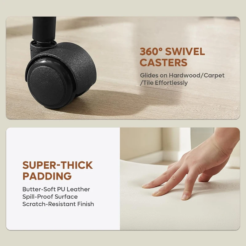 Bestier Contemporary Bentwood Meditation Chair with Wider Back Support, 360° Swivel and Height Adjustment for Cross‑Legged Seating, Supports up to 300 lbs (White)