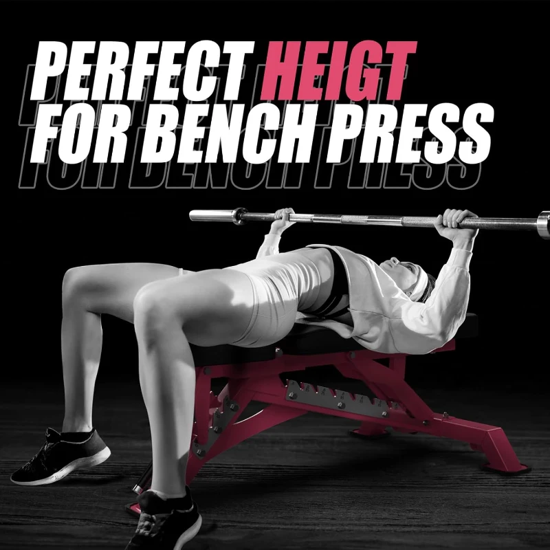 RITFIT Adjustable Weight Bench – 1300 lb Capacity with Multiple Back Positions for Incline, Decline and Flat Home Gym Training