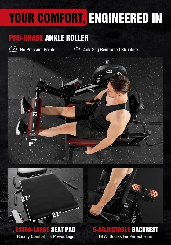 Mikolo Adjustable Leg Extension & Curl Machine with Cable System — Seated and Lying Options for Home Gym