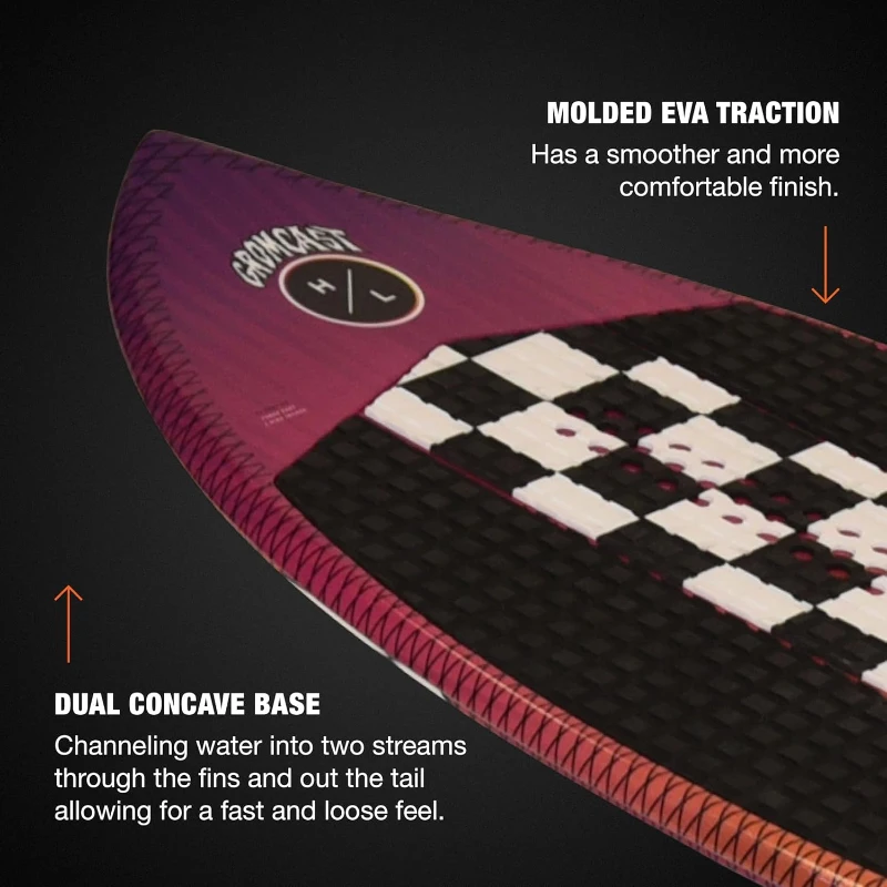 Hyperlite Gromcast Kids Wakesurf Board — Scott Bouchard Shaped, Beginner-Friendly for Young Riders