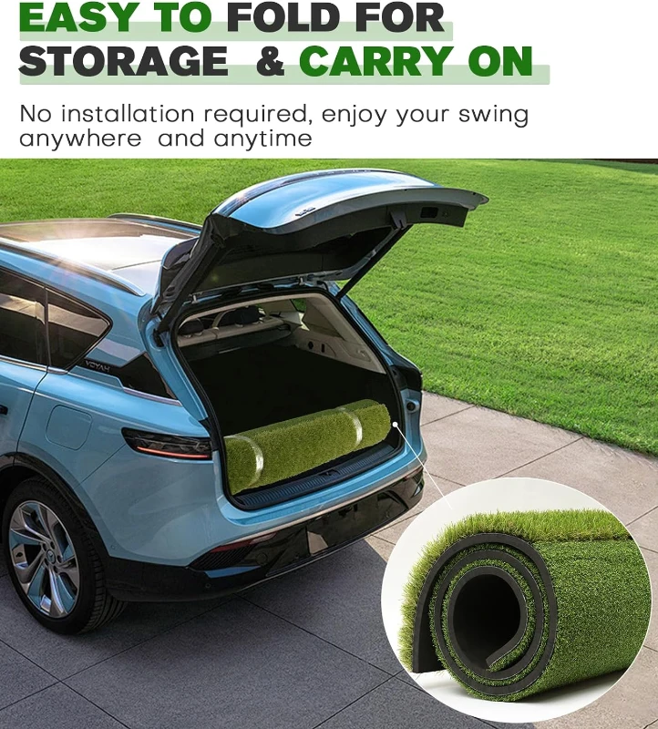 Premium Dual-Turf 5x4 ft Golf Hitting Mat — Thickened Backyard & Indoor Practice Surface for Swing, Chipping & Driving (Great Gift)