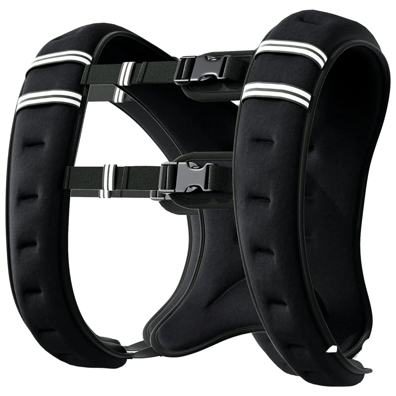 Soozier 11 lbs Weighted Vest, Weight Vest with adjustable Straps, Convenient Pocket and Reflective Strips, Fit for Men Women