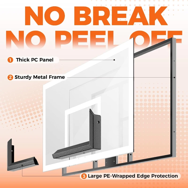 44"" Backboard Portable Basketball Hoop by AWII SPORT, Height Adjustable 4.8–10 ft for Kids, Youth and Adults — Outdoor/Indoor