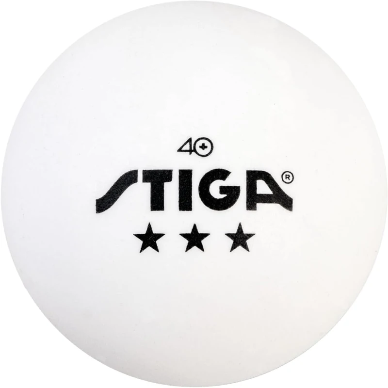 STIGA 3-Star Tournament Table Tennis Balls – 40mm Regulation 3★ Practice & Competition Pack (Available 24 or 144, White)