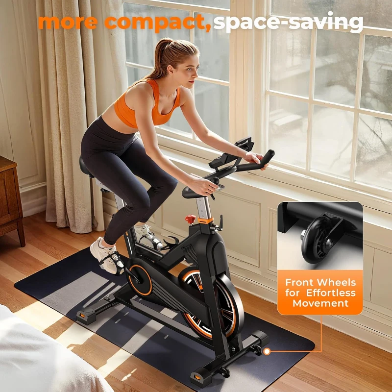 YOSUDA PRO 010C Magnetic Indoor Cycling Bike — 350 lb Capacity, Silent Belt Drive, Cushioned Seat