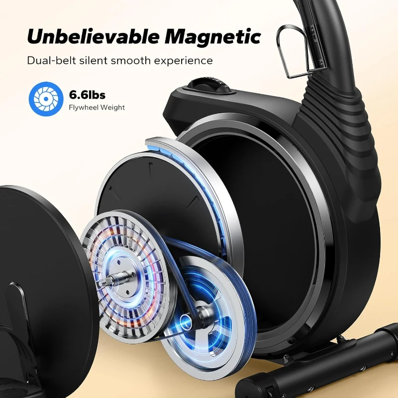 MERACH High-End Recumbent Exercise Bike – Magnetic, Bluetooth Smart with MERACH App, LCD, Heart-Rate Handles, Ergonomic Seat for Seniors