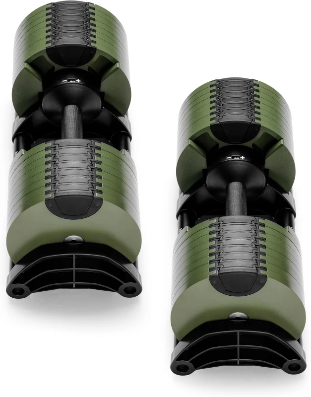 NÜOBELL Easy-Twist Adjustable Dumbbells (Pair) — 5–80 lb Model, 2024–25 All-in-One Weights