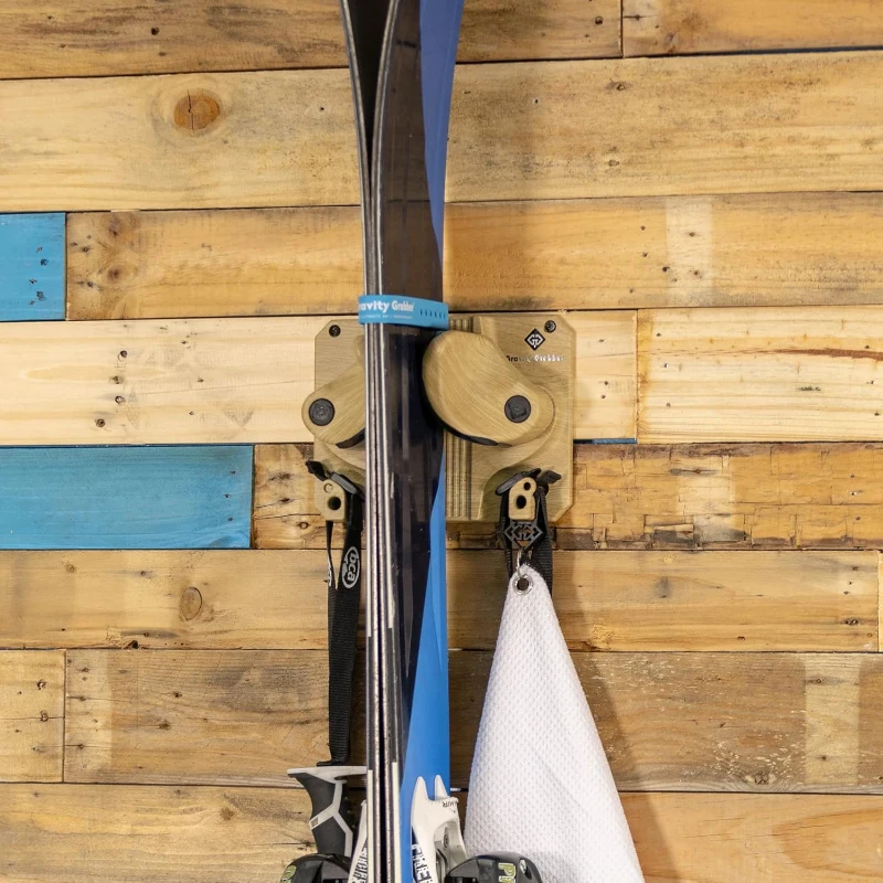 Gravity Grabber Ski & Snowboard Wall Rack – Secure, Non-Slip 3-Pack Indoor Storage System for Any Ski or Board
