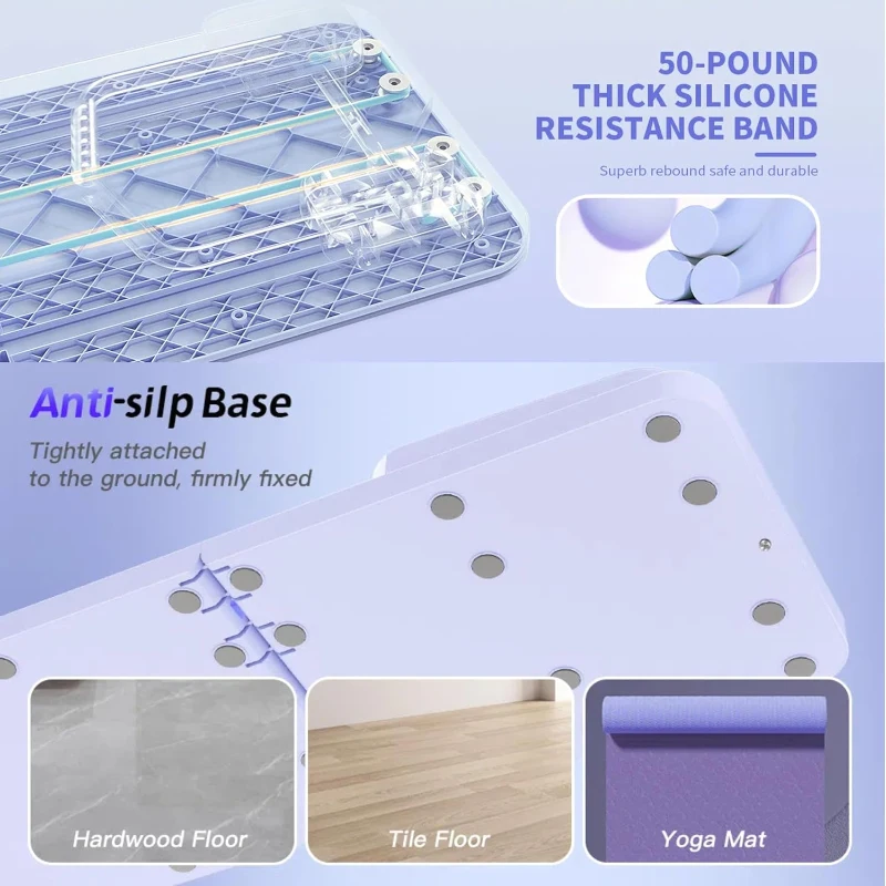 CroyVine Pilates Board - Multi-Purpose Portable Reformer Kit, Convertible Home Fitness System