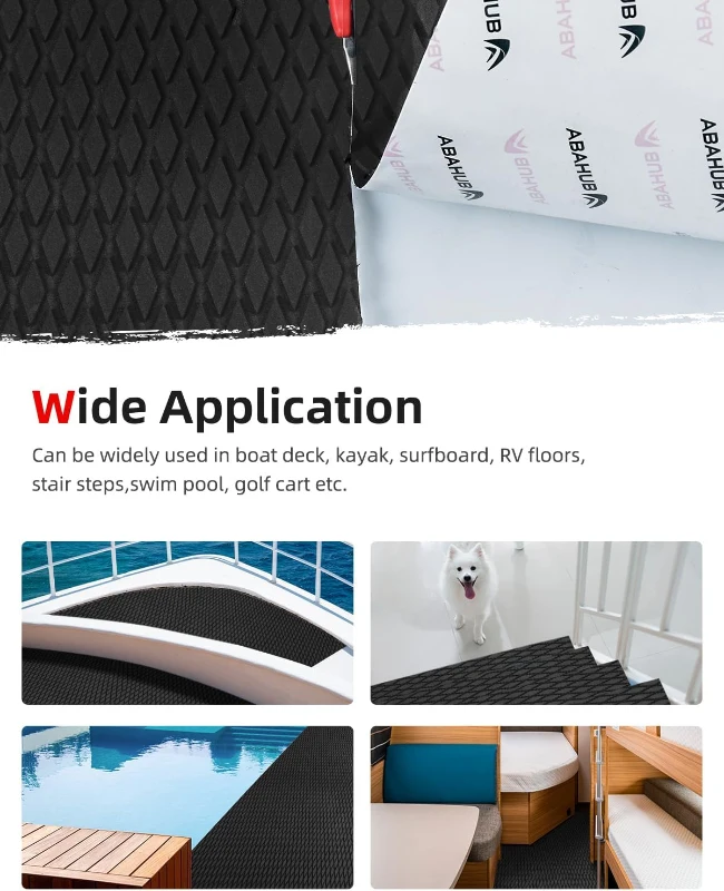 Abahub Non-Slip EVA Traction Pad 96''x16''/23.5''/38''/47'' & 48''x16'' – Camouflage Grip Mat, Self-Adhesive and Cut-to-Fit Decking for Boats, SUPs and Kayaks