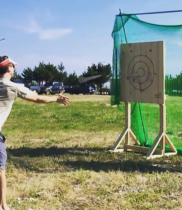 6-Pack 9.5"" Full-Tang Throwing Spikes, 0.236"" Thick High-Carbon Steel with Nylon Sheaths — Recreation & Competition