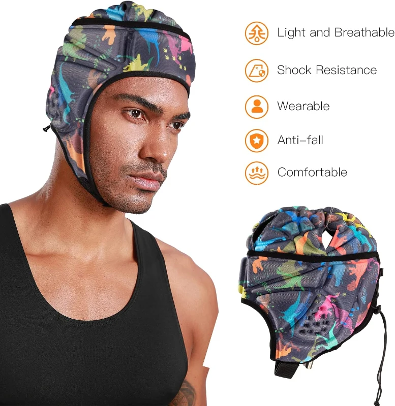 Rugby Headguard Soft Padded Football Helmet for Youth & Adults - Autism & Special Needs Head Protection