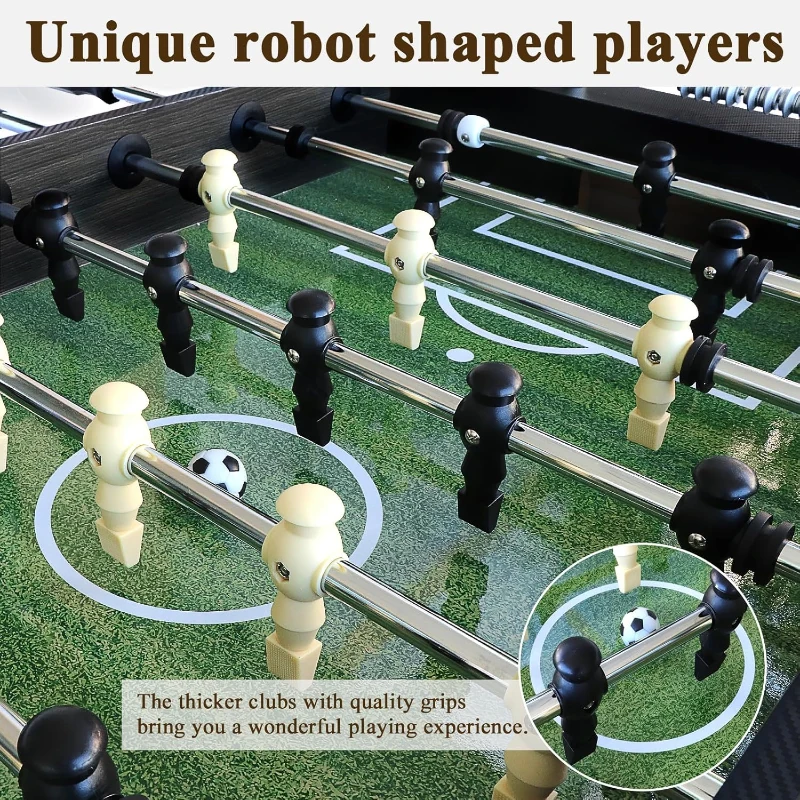 54"" Full-Size Competition Foosball Table - Adult Game Room Table with Accessories