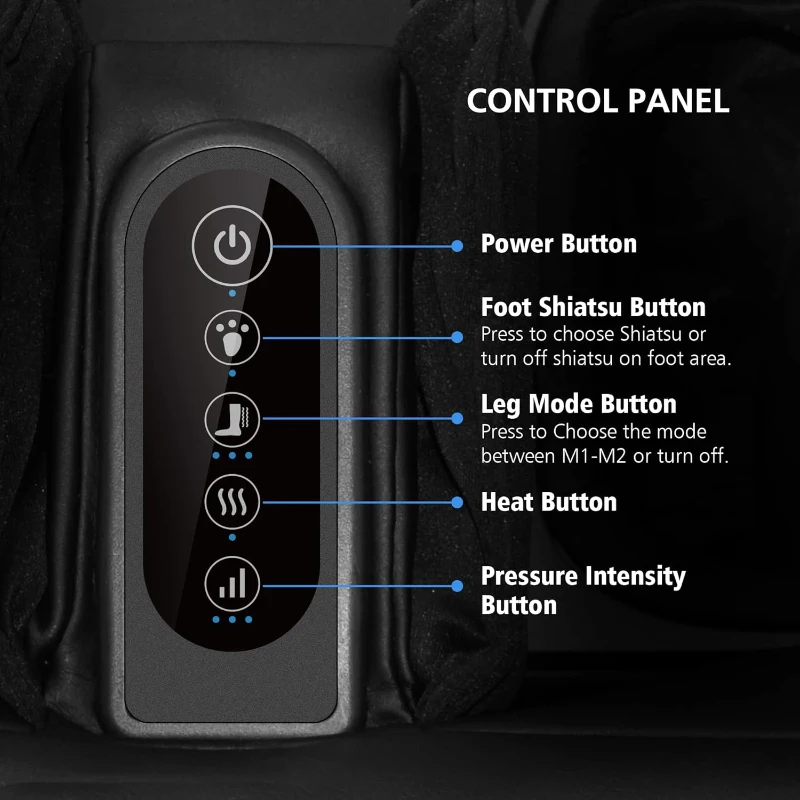 COMFIER 2-in-1 Foot & Calf Massager - Foldable Heated Ottoman with Shiatsu, Kneading, Vibration & Compression for Feet, Ankles, Calves (Fits up to Men’s Size 13)