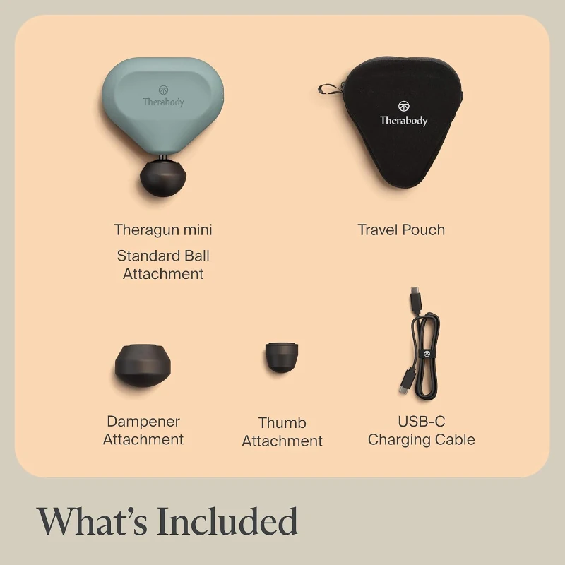 TheraGun Mini (2nd Gen) by Therabody — Compact Percussion Massager with QuietForce Technology, Portable Deep Tissue Treatment (Green)