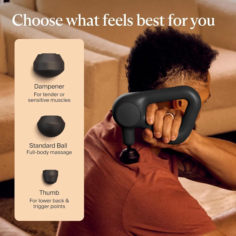 TheraGun Relief by Therabody — Quiet Deep-Tissue Bluetooth Percussion Massage Gun for Neck, Back, Shoulder, Leg & Foot Pain Relief (Black)