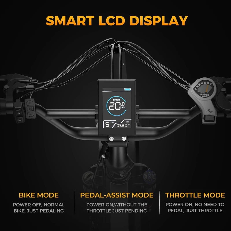 Jasion X-Hunter Foldable Electric Bike — 1400W Peak Motor, 624Wh Removable Battery, 20x4"" Fat Tires, Full Suspension, 7-Speed, 30 MPH, 70+ Mile Range