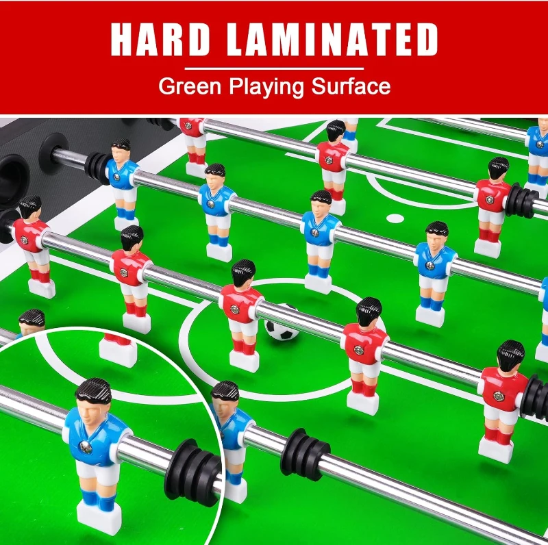 Seydrey 55-Inch Competition Foosball Table, Black with Chrome-Plated Steel Rods