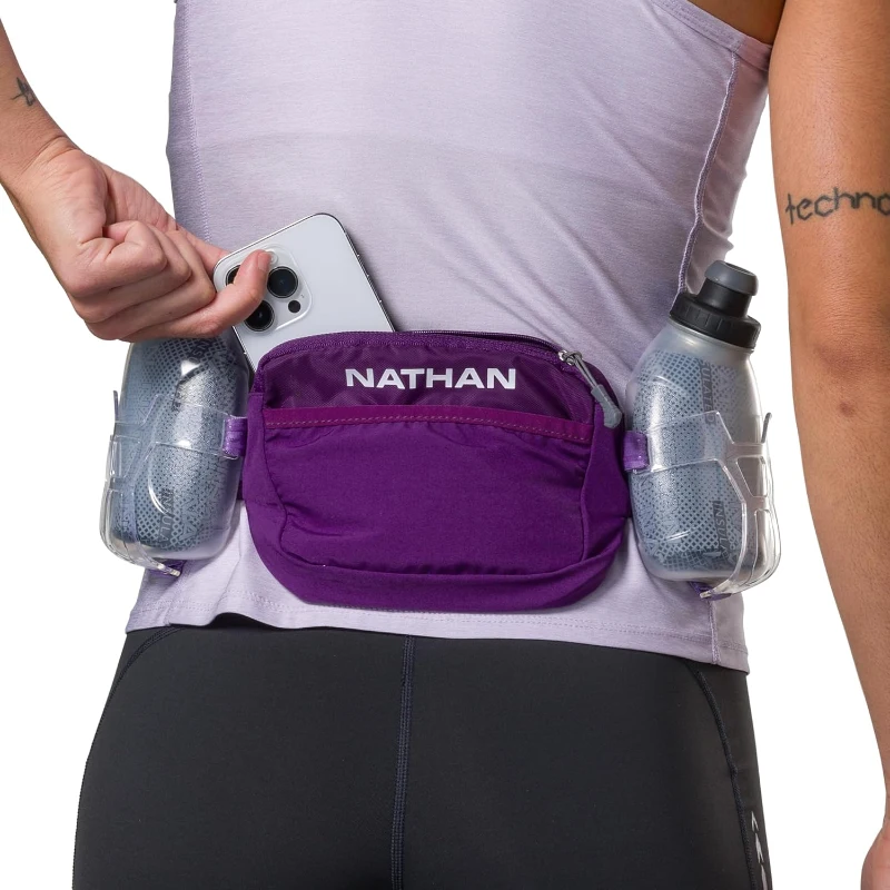 Nathan Trail Mix Plus Running Hydration Belt – Insulated Flasks, Multiple Pockets, Lightweight Waist Pack