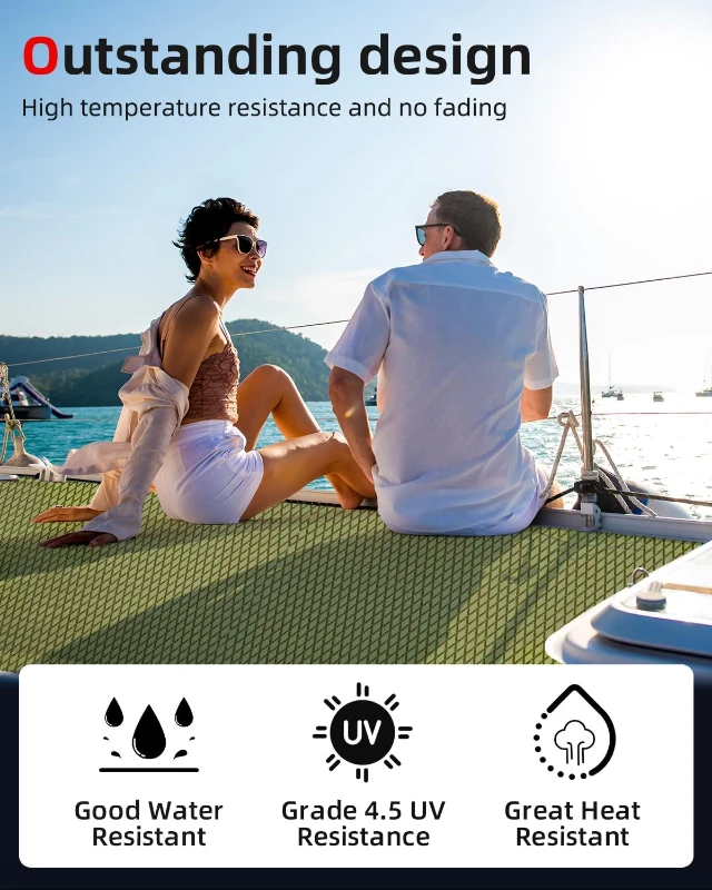 Abahub Non-Slip EVA Traction Pad - 6mm Diamond-Groove, Self-Adhesive & Trimmable (Sizes 96''x16''/23.5''/38''/47''; 48''x16'', Camouflage) for Paddleboards, Kayaks & Boats