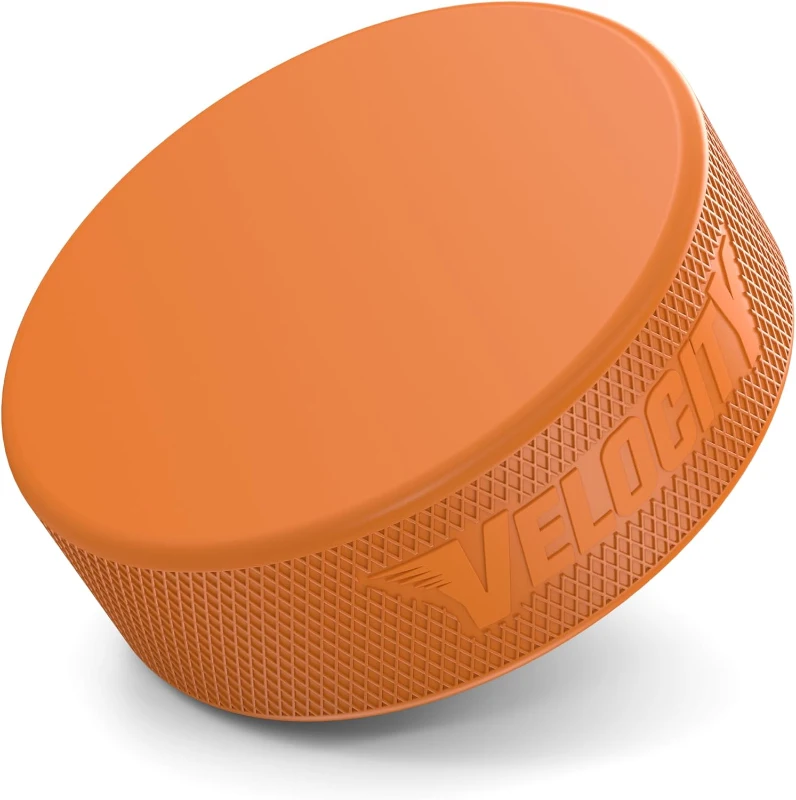 Velocity Training Hockey Pucks - Junior Lightweight, Senior Official & Heavy 10oz Options; Packs of 5/10/25/50/100