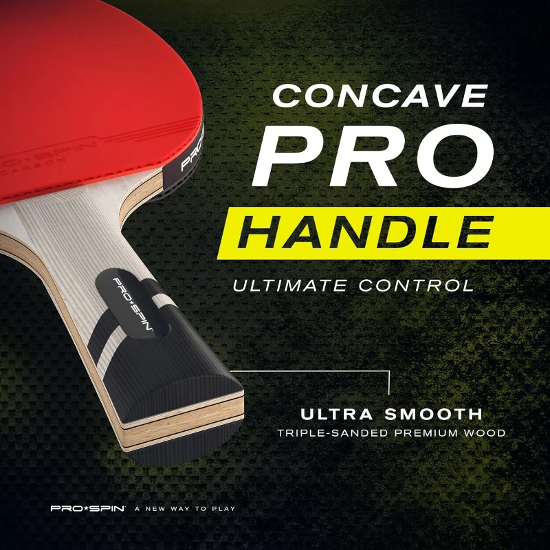 PRO-SPIN Carbon Table Tennis Paddles — Professional 7-Ply Rackets with Carbon Fiber for Superior Control | Premium Rubber, 2.0mm Sponge