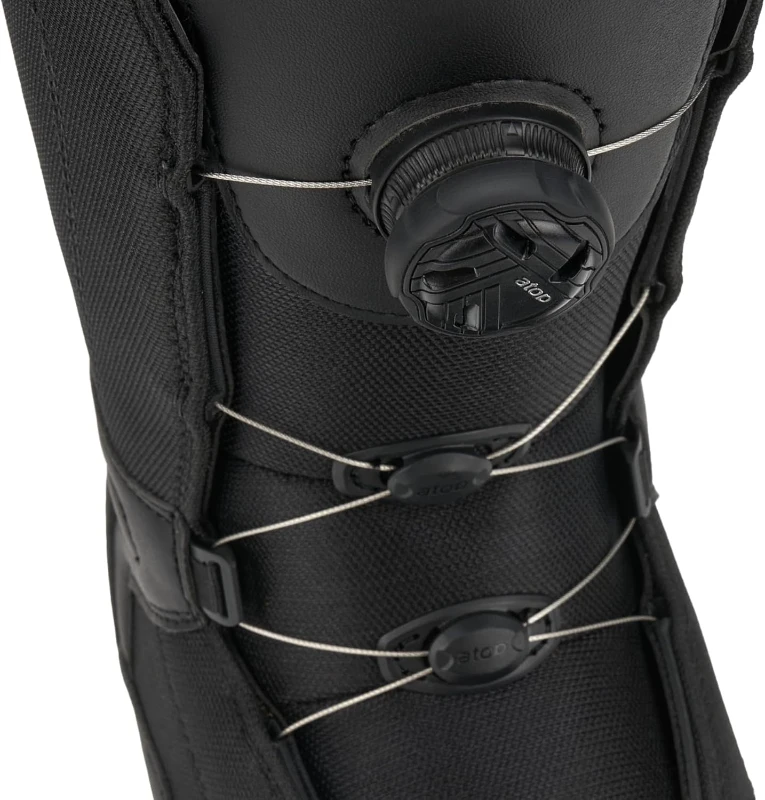 5th Element ST All-Mountain Snowboard Boots for Men — Black, Lace & Dial Closure, Works with Strap Bindings, Waterproof Liner (Men's Sizing)