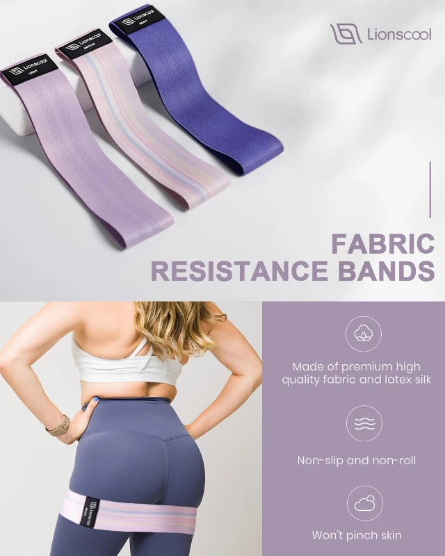 LIONSCOOL 14"" Pilates Ring Set — Anti-Deformation Magic Circle with Padded Handles, 9"" Mini Ball, 3 Fabric Resistance Bands, Guide & Bag