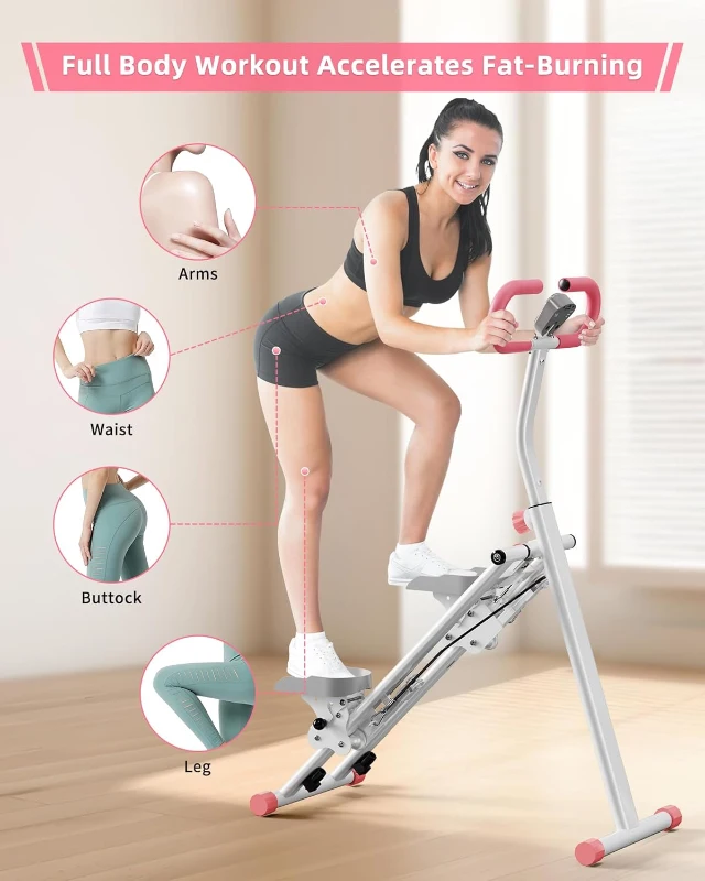 Vertical Climber Stair Stepper for Home - Full-Body Exercise Machine with Handlebar, Stable Frame and 3 Height Settings