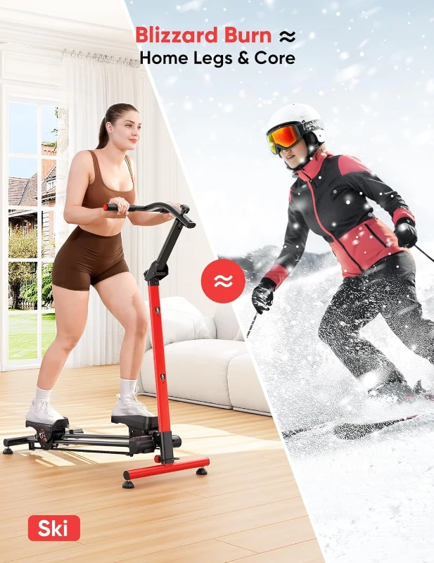 YOLEO Folding Adjustable Stair Stepper with 3 Workout Modes, Oversized Pedals, Adjustable Handlebar, 660 LBS Capacity