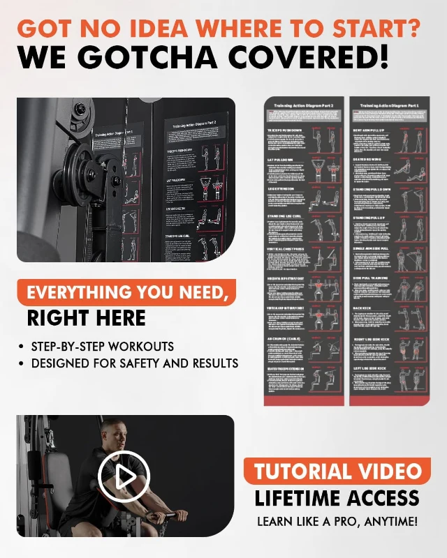 Mikolo All-in-One Home Gym Station with 150 lb Weight Stack — Multifunctional Full-Body Strength Trainer