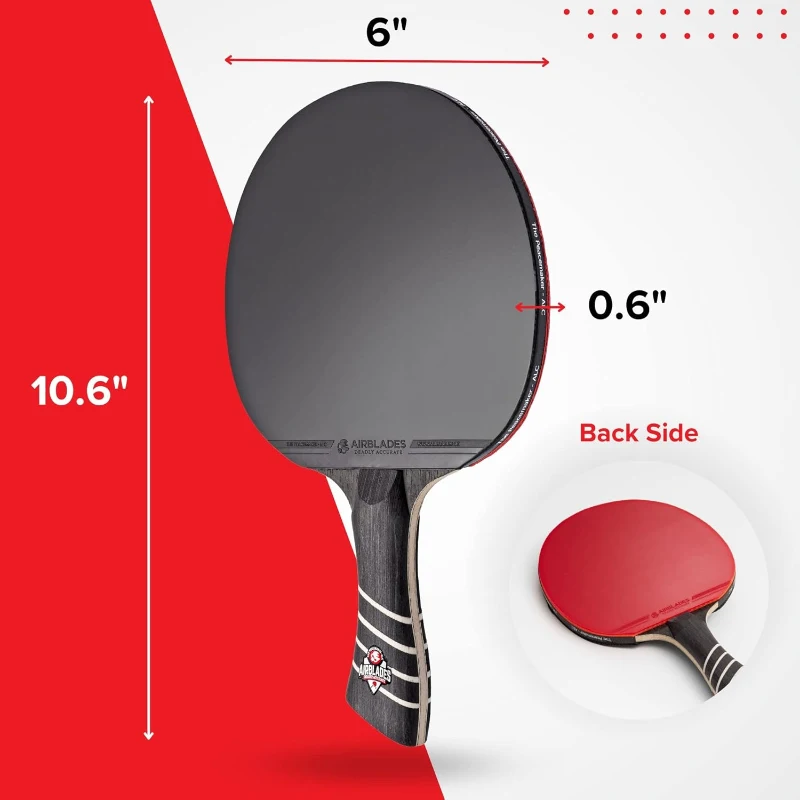 The Peace Maker ALC - Pro Carbon Fiber Table Tennis Paddle with Ergonomic Handle & Hard Carry Case - Maximum Spin & Control