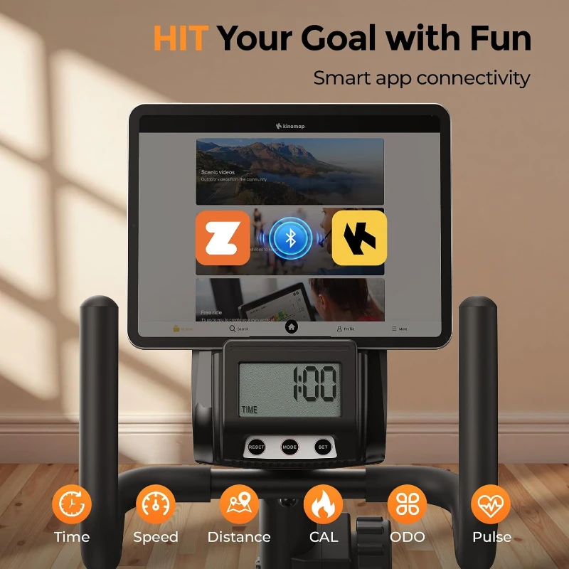 YOSUDA Recumbent Magnetic Exercise Bike for Home — Stationary Recumbent Bike for Seniors & Adults, Adjustable Seat, 350 lb Capacity, 16 Resistance Levels, LCD Display & Pulse Sensors