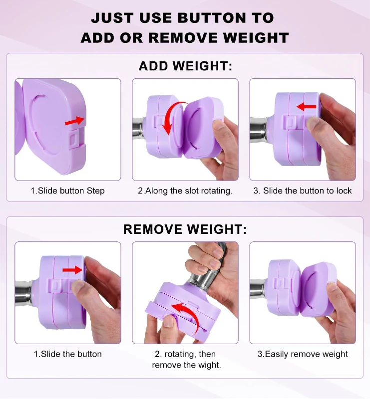 Adjustable Dumbbell Pair — 15/20/40/50 LB Options, Space-Saving Free Weights for Men & Women Home Gym Strength Training